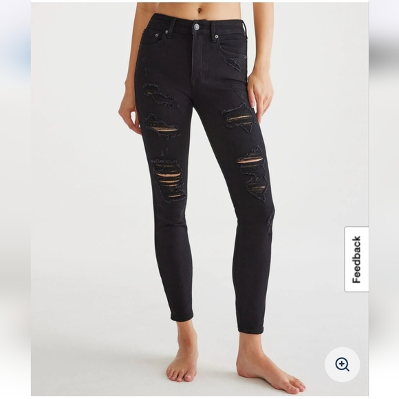 Aeropostale Denim - Aeropostale Black Distressed Skinny Jeans